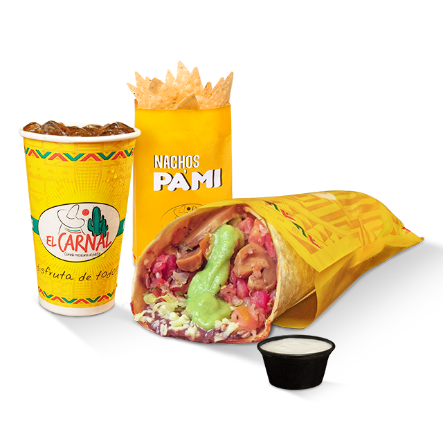 Combo- Burro Vegetariano Tradicional Individual