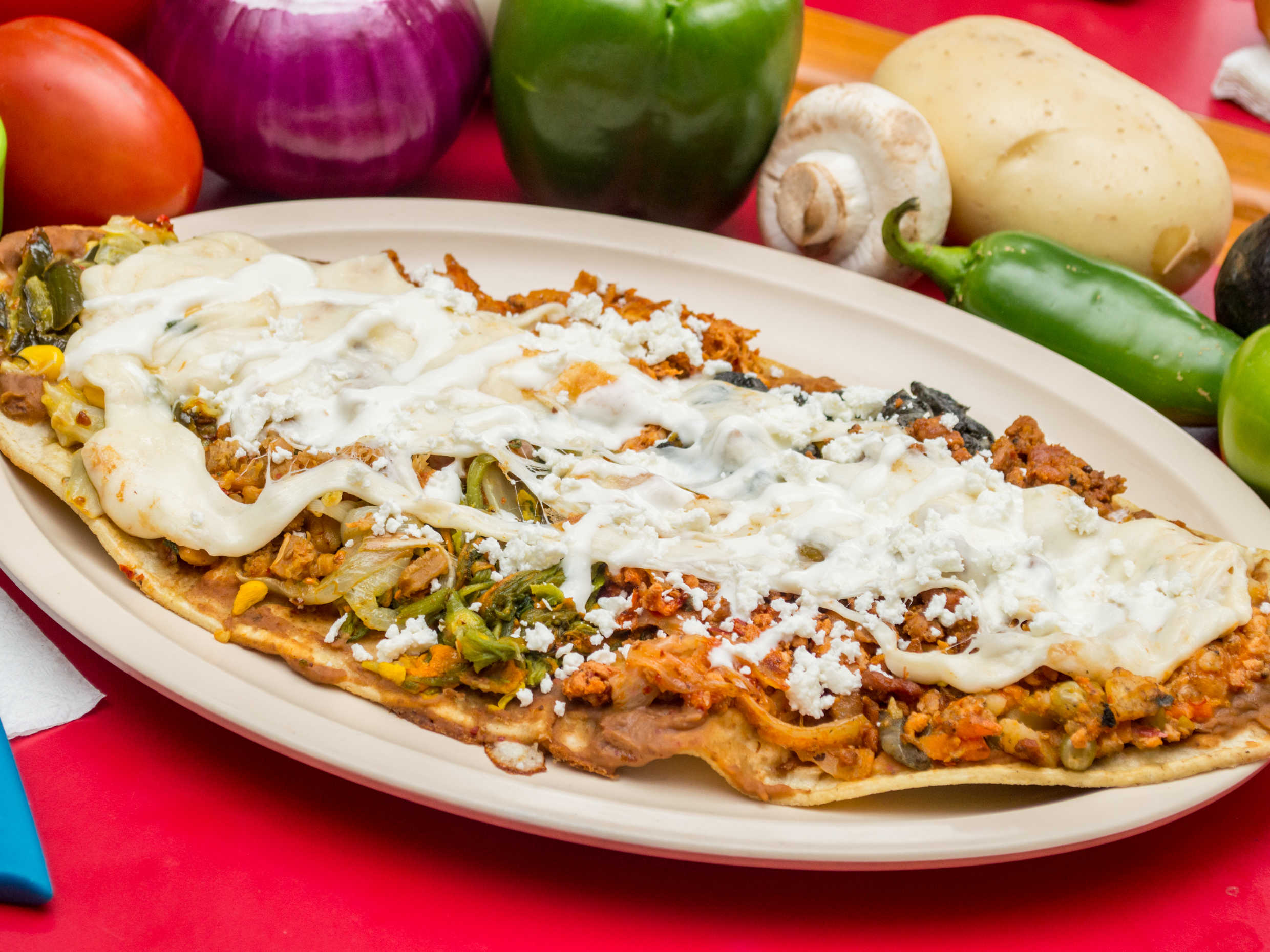 Huarache con un Guisado