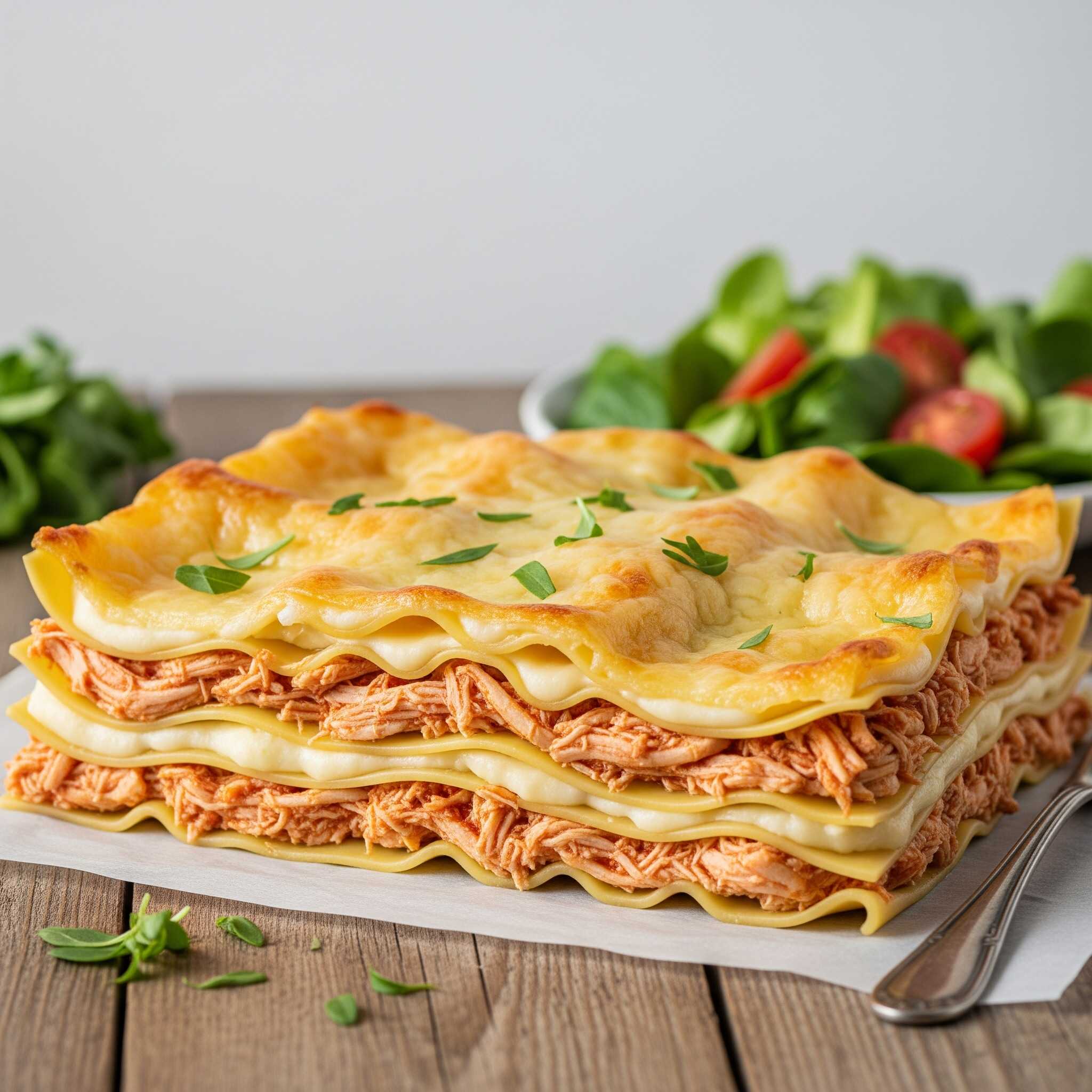 Lasagna Pollo con Champiñones