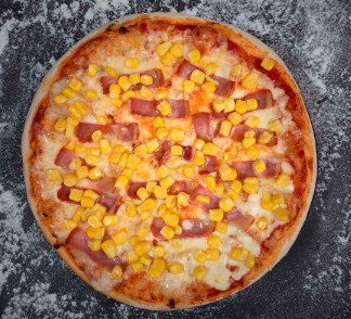 pizza de tocineta y queso (4 porciones)