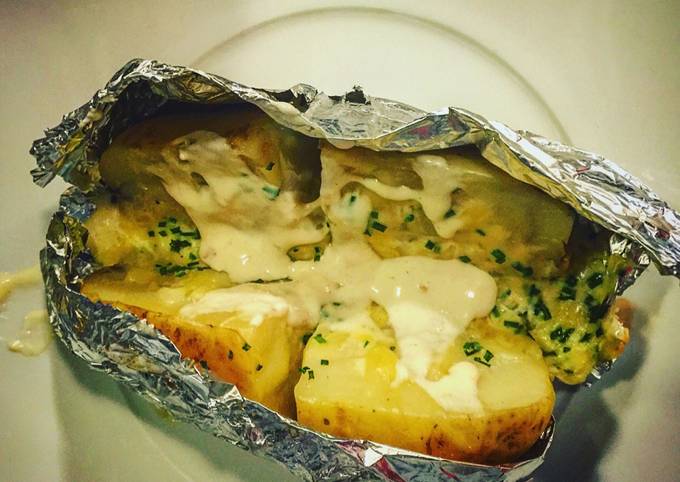 Papas Asadas al Carbón Natural