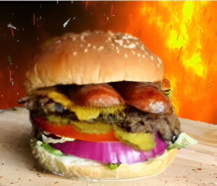 Hamburguesa con Salchicha