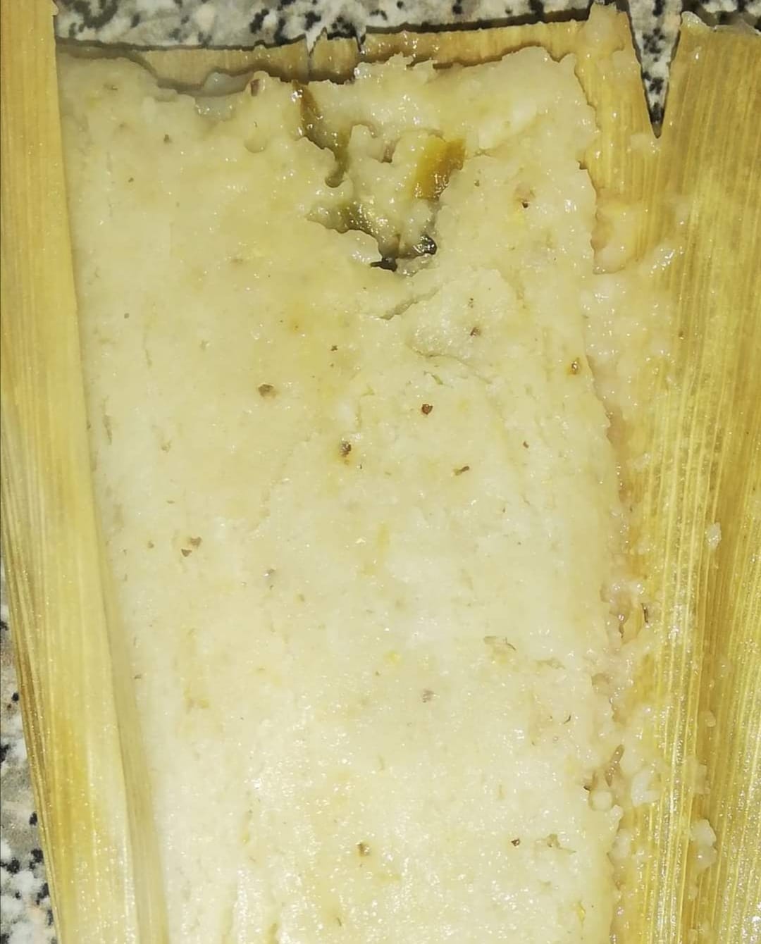 Tamal de rajas con queso
