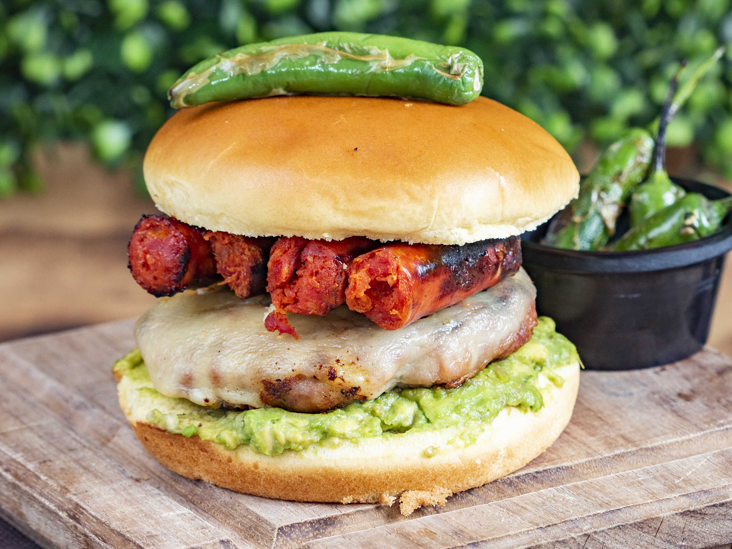 Hamburguesa de Arrachera con Chistorra