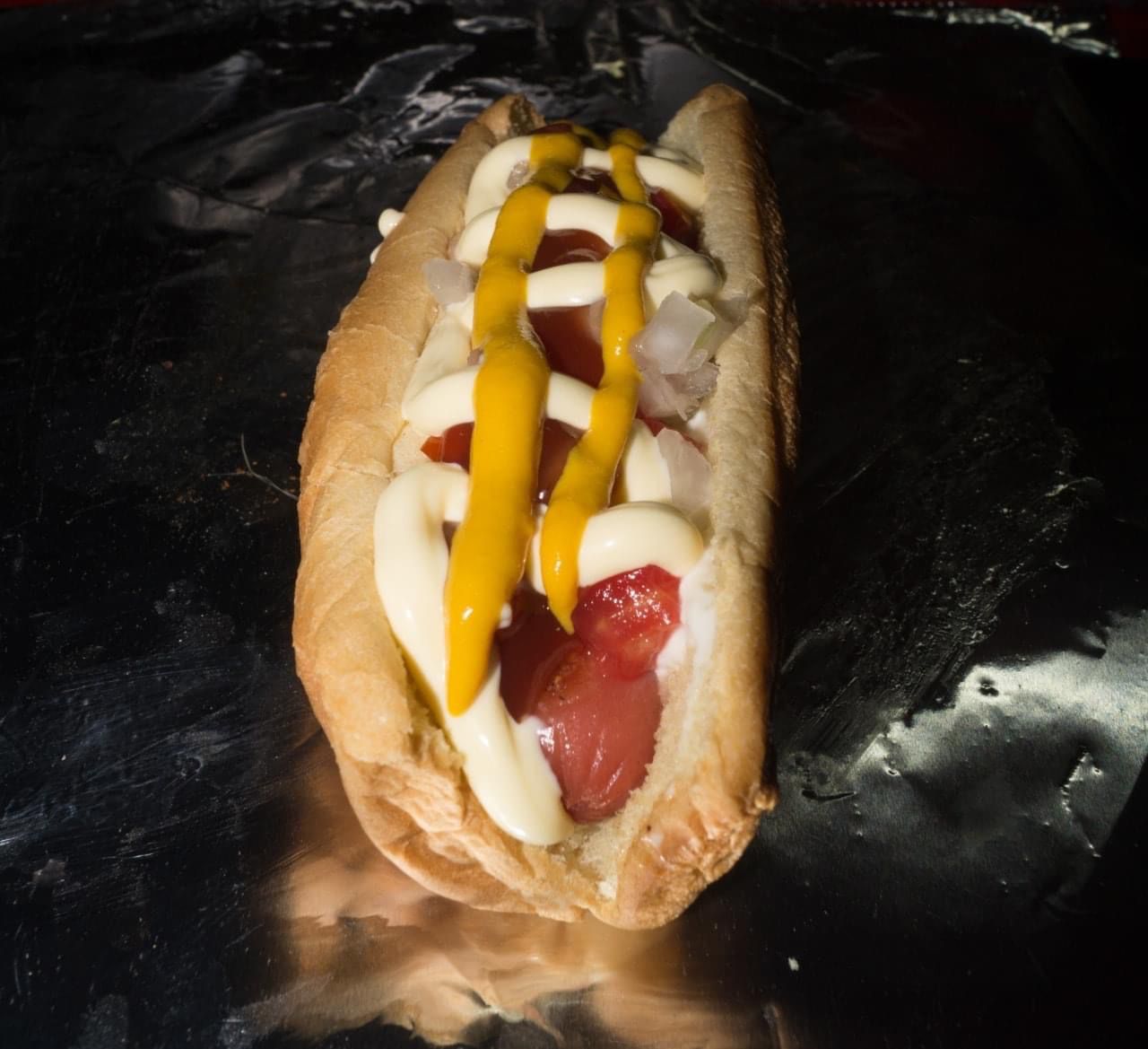 Hot Dog Sencillo y Hamburguesa con Tocino