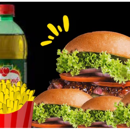 Quatro x-tudo com batata frita e refri de 1l