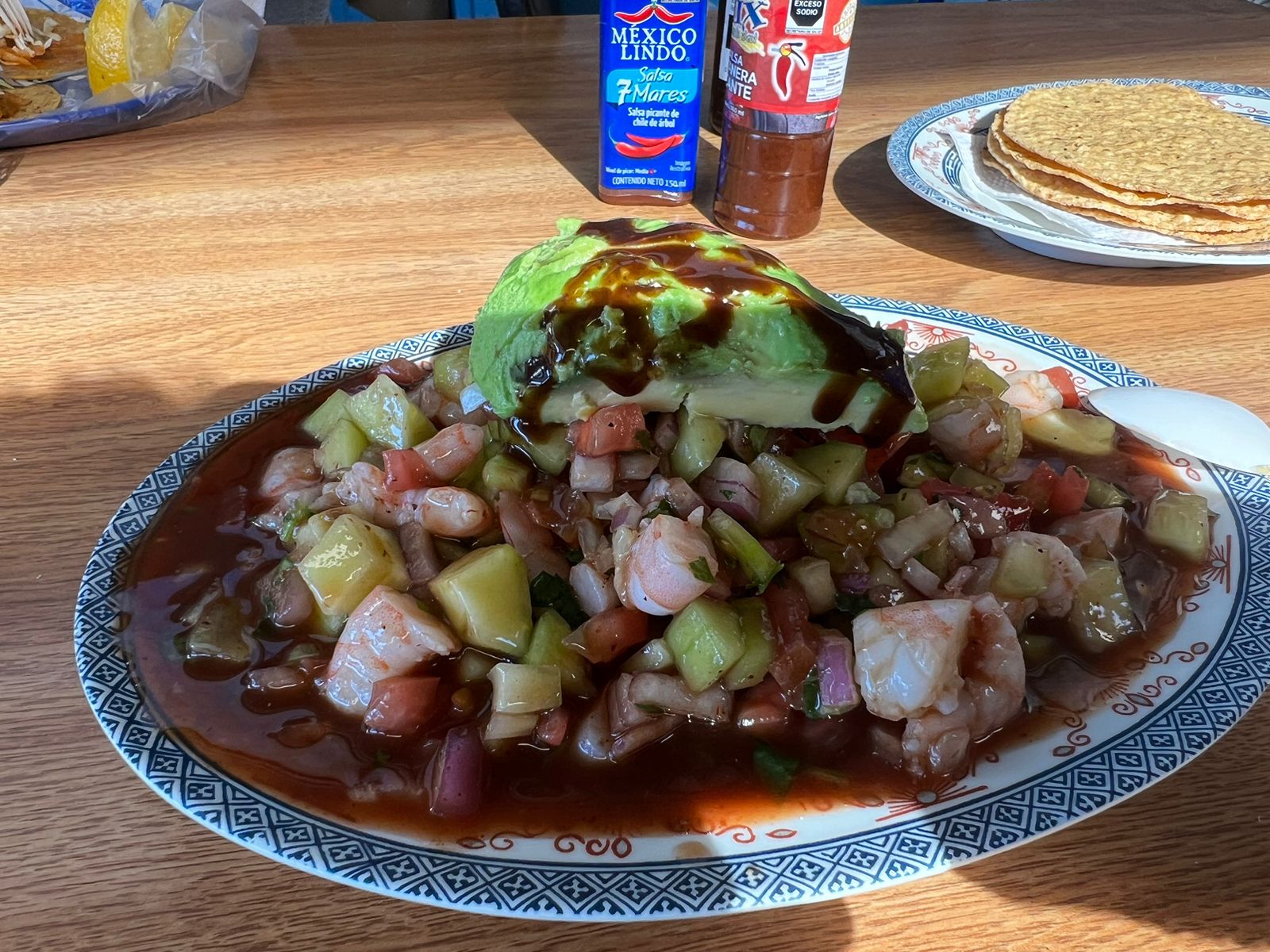 Tostada de Ceviche de Camarón
