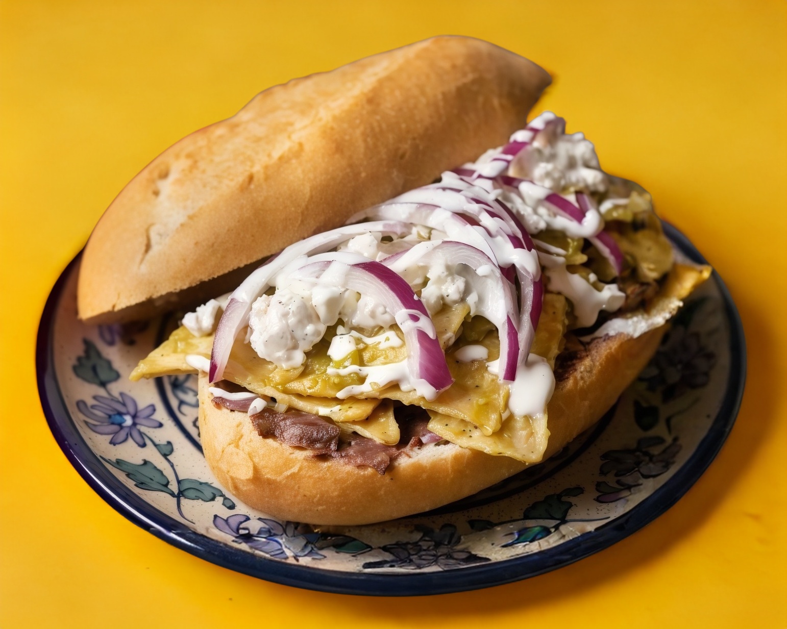 Torta de Chilaquiles con Chorizo