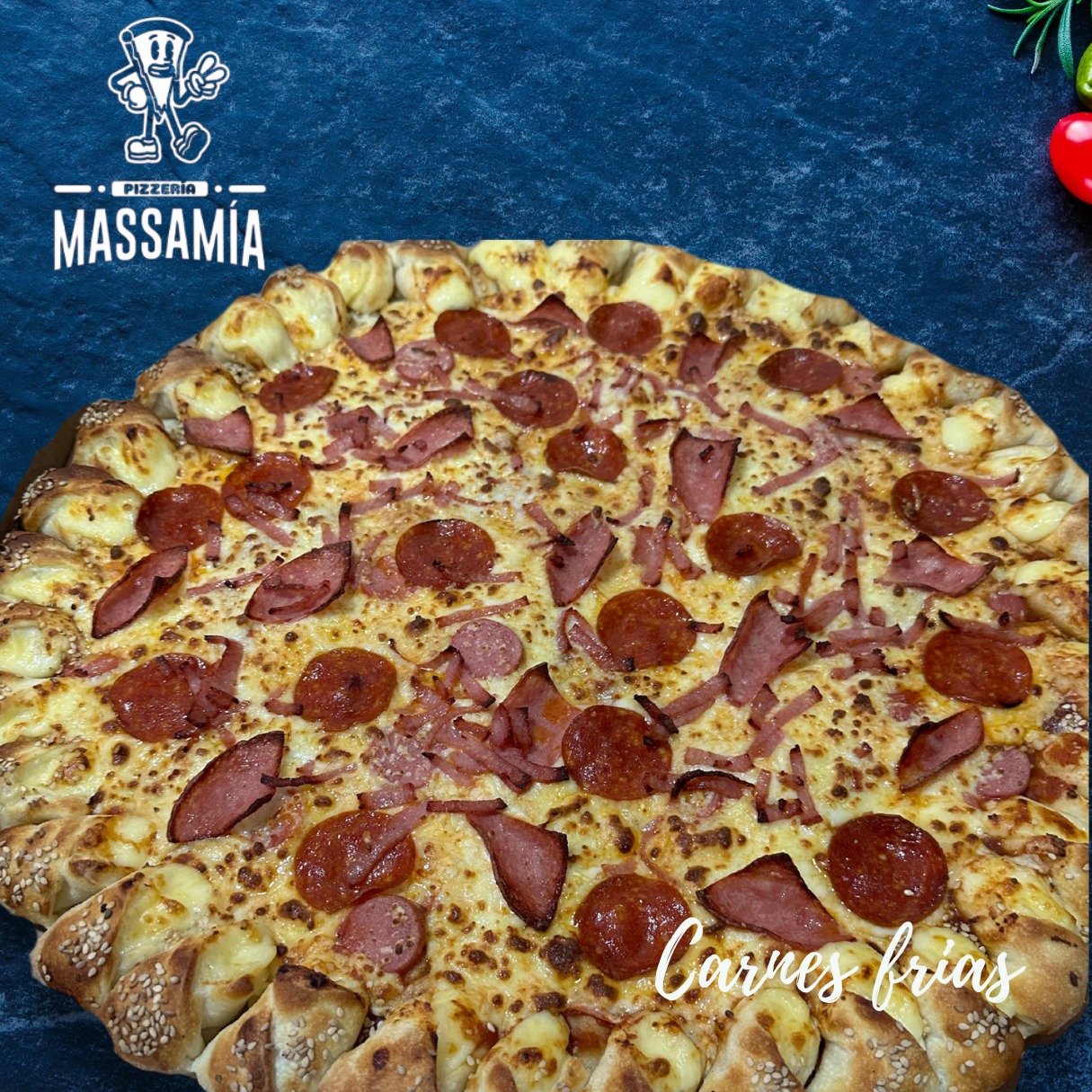 Pizza Grande Carnes Frías