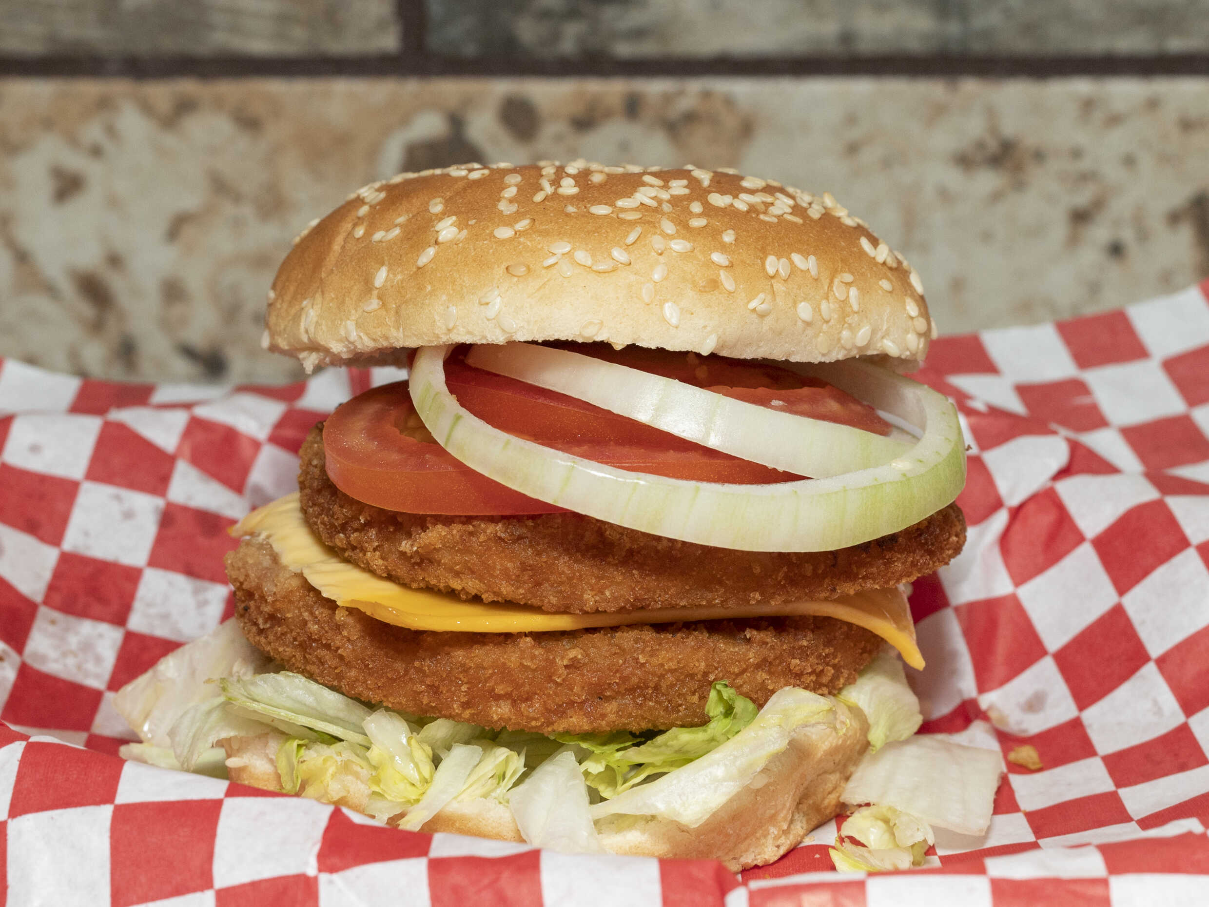 Hamburguesa Doble Pollo con Queso
