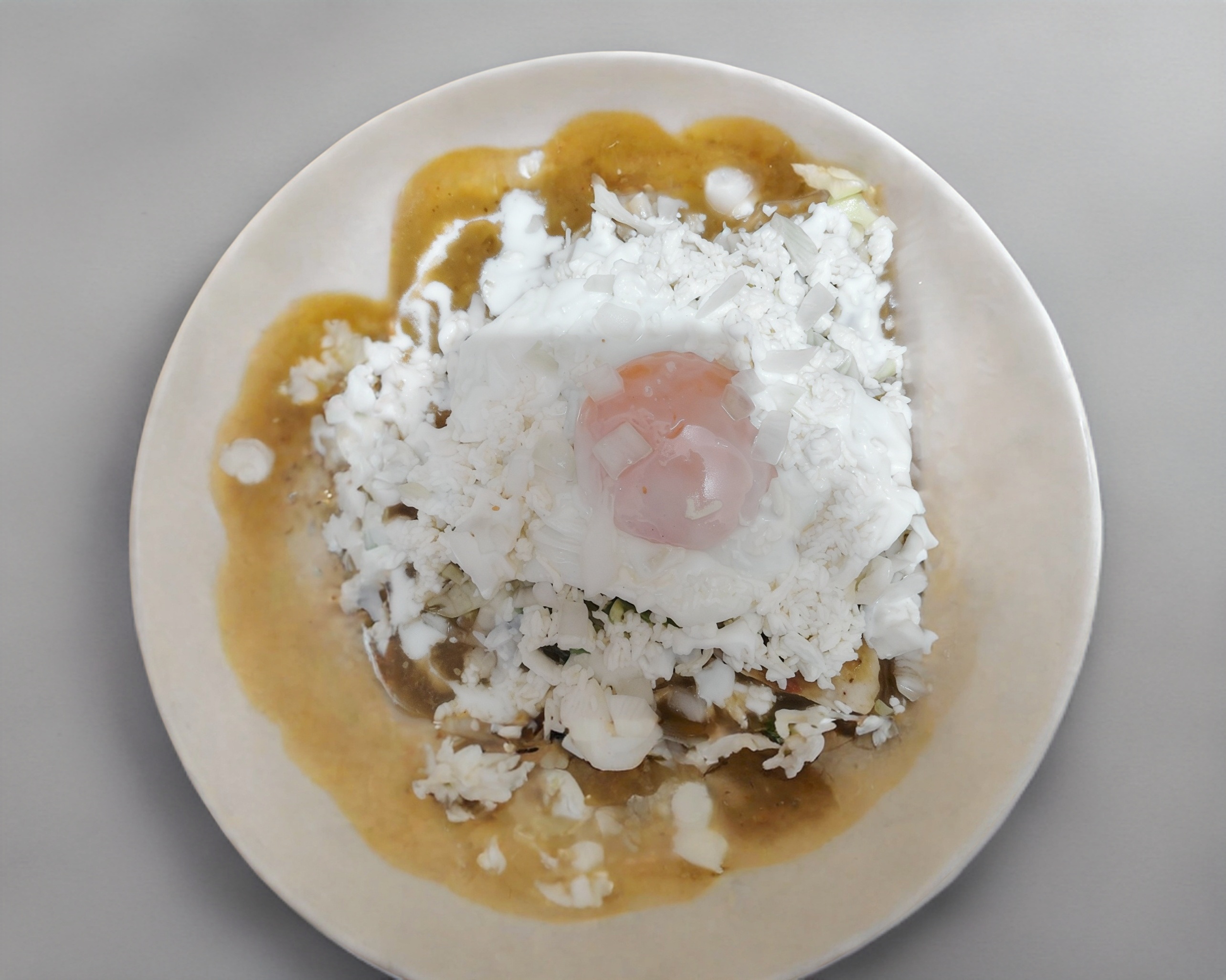 Chilaquiles Verdes Asada Puerco/Huevo Estrellado