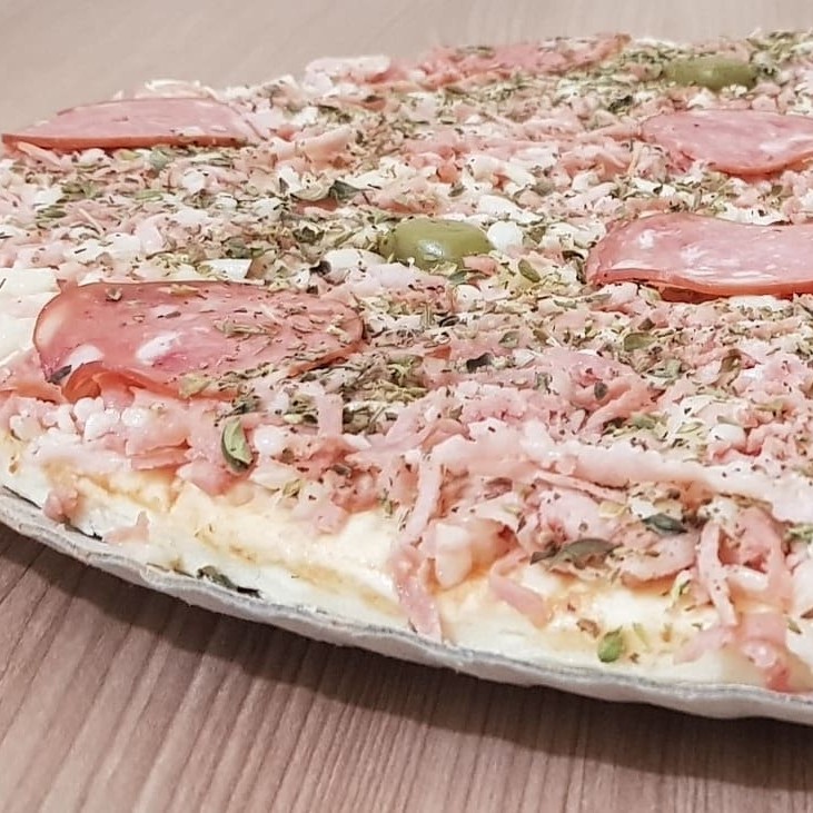 Mussarela,Calabresa,Presunto,Palmito,Catupiry e Orégano