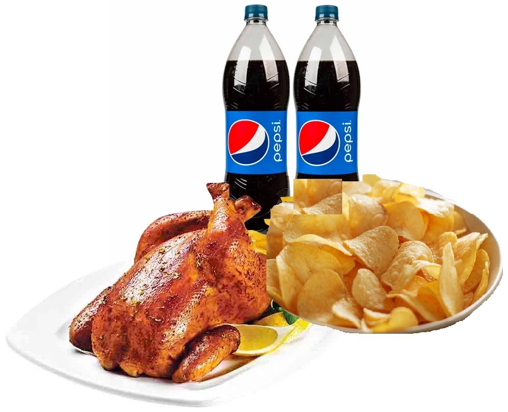 Combo Pollo Asado + Pepsi + Papas