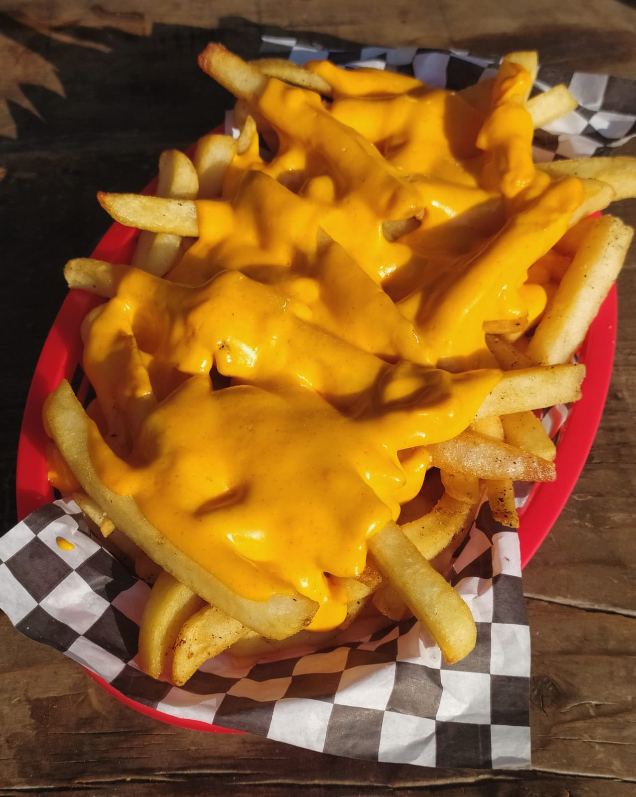 papas a la francesa con queso