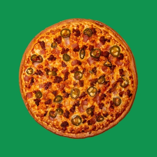 Pizza Mexicana (chorizo, Tocino y Jalapeño)