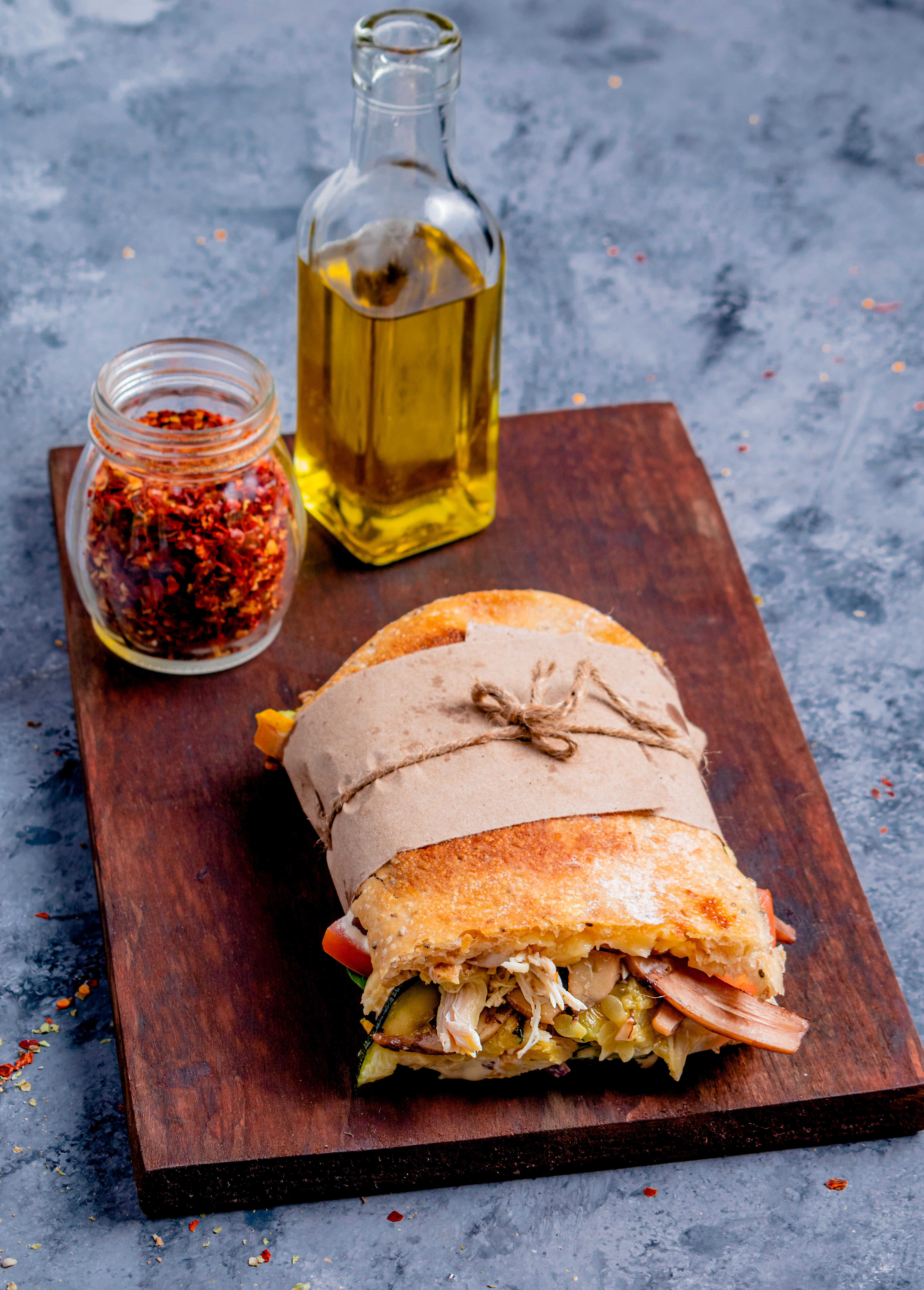 Panino Pollo y Vegetales