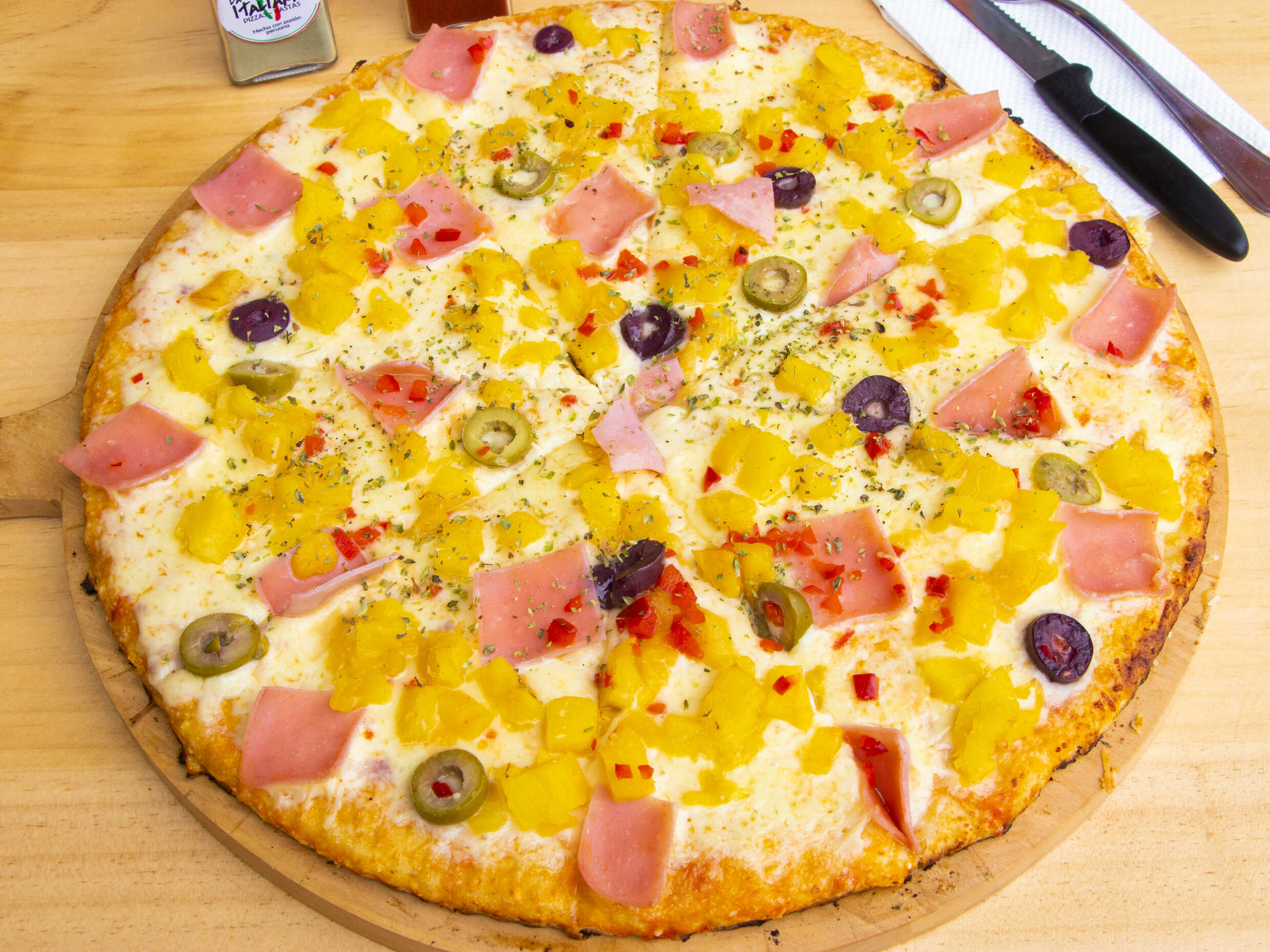 Pizza Hawaiana Media 4 Pedazos