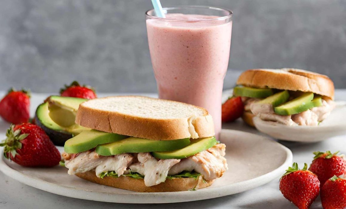 Pollo y Palta más Jugo de Fruta