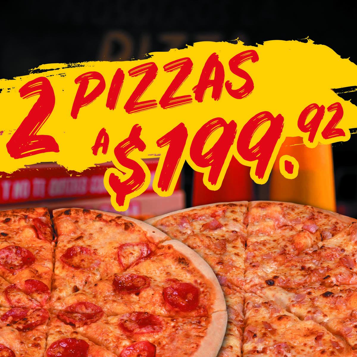 2 Pizzas por Precio ESPECIAL 🤩🍕👌