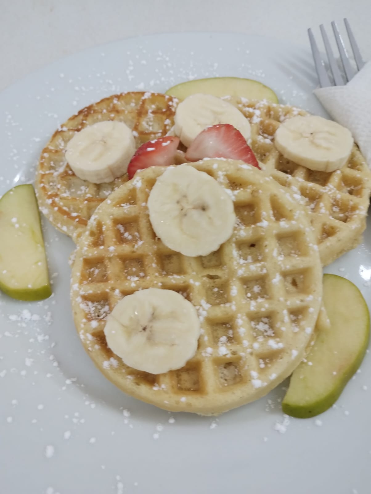 Waffles con Fruta