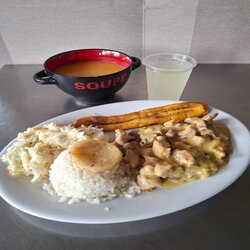 Strogonoff  en salsa de champiñones