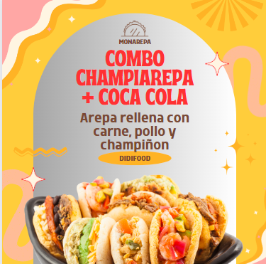 Combo Champiarepa + Coca Cola de 250 Ml