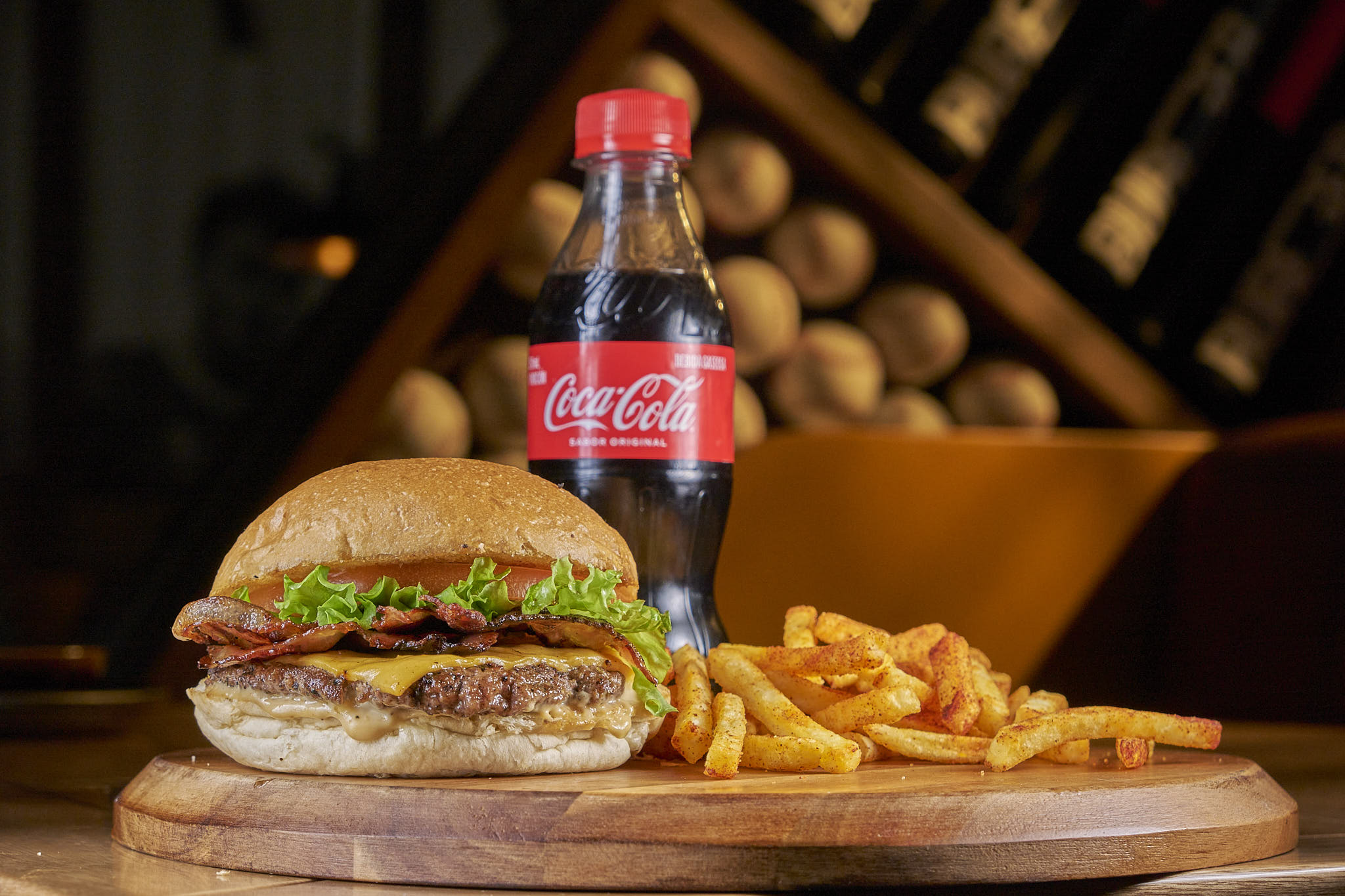 Combo Bacon Burger + Papas + Coca Cola
