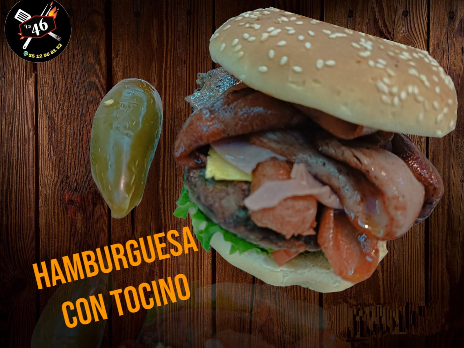 Hamburguesa con Tocino