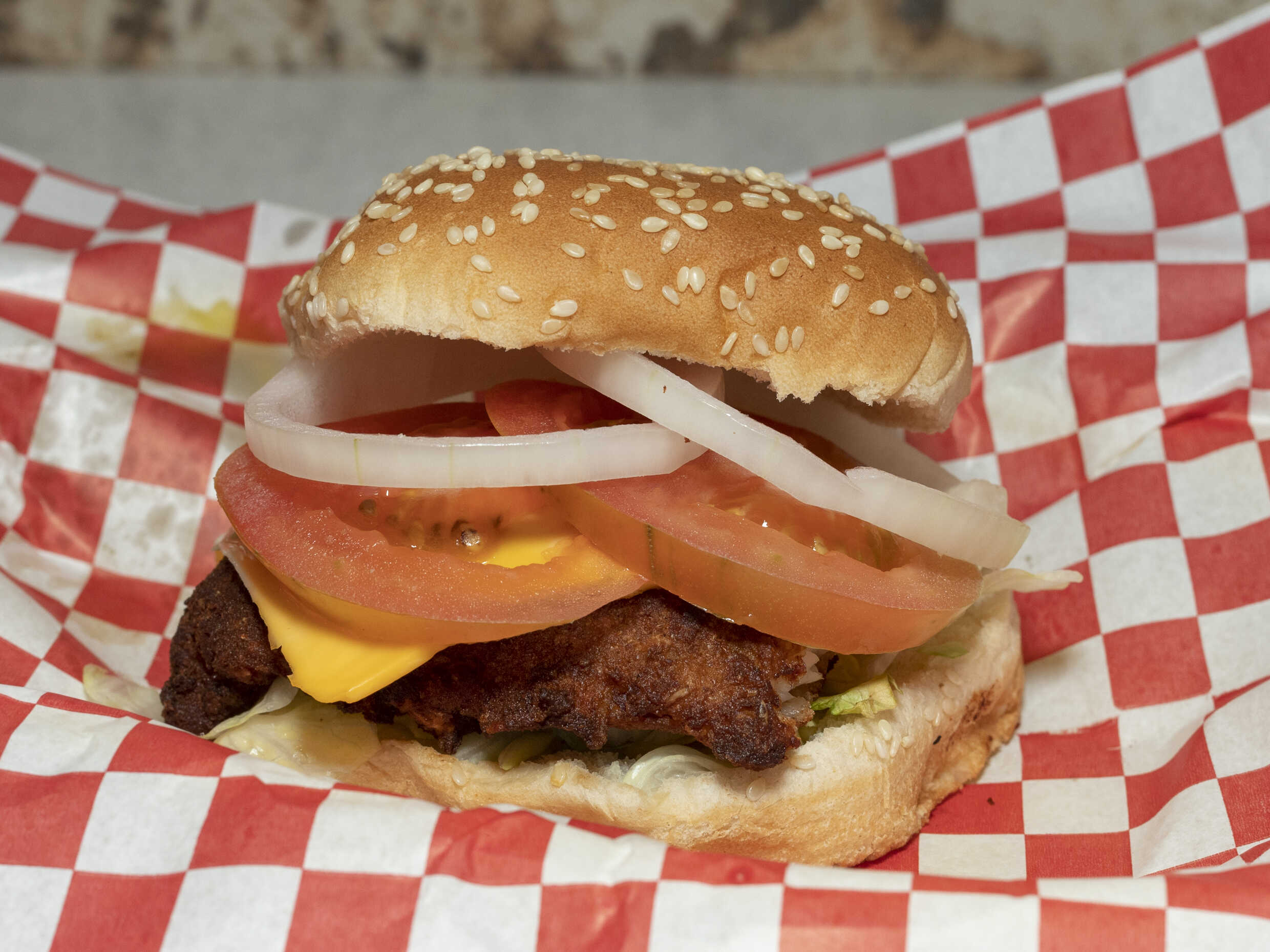 Hamburguesa Pescado con Queso