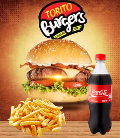 Hamburguesa California + Papas  + Coca Cola