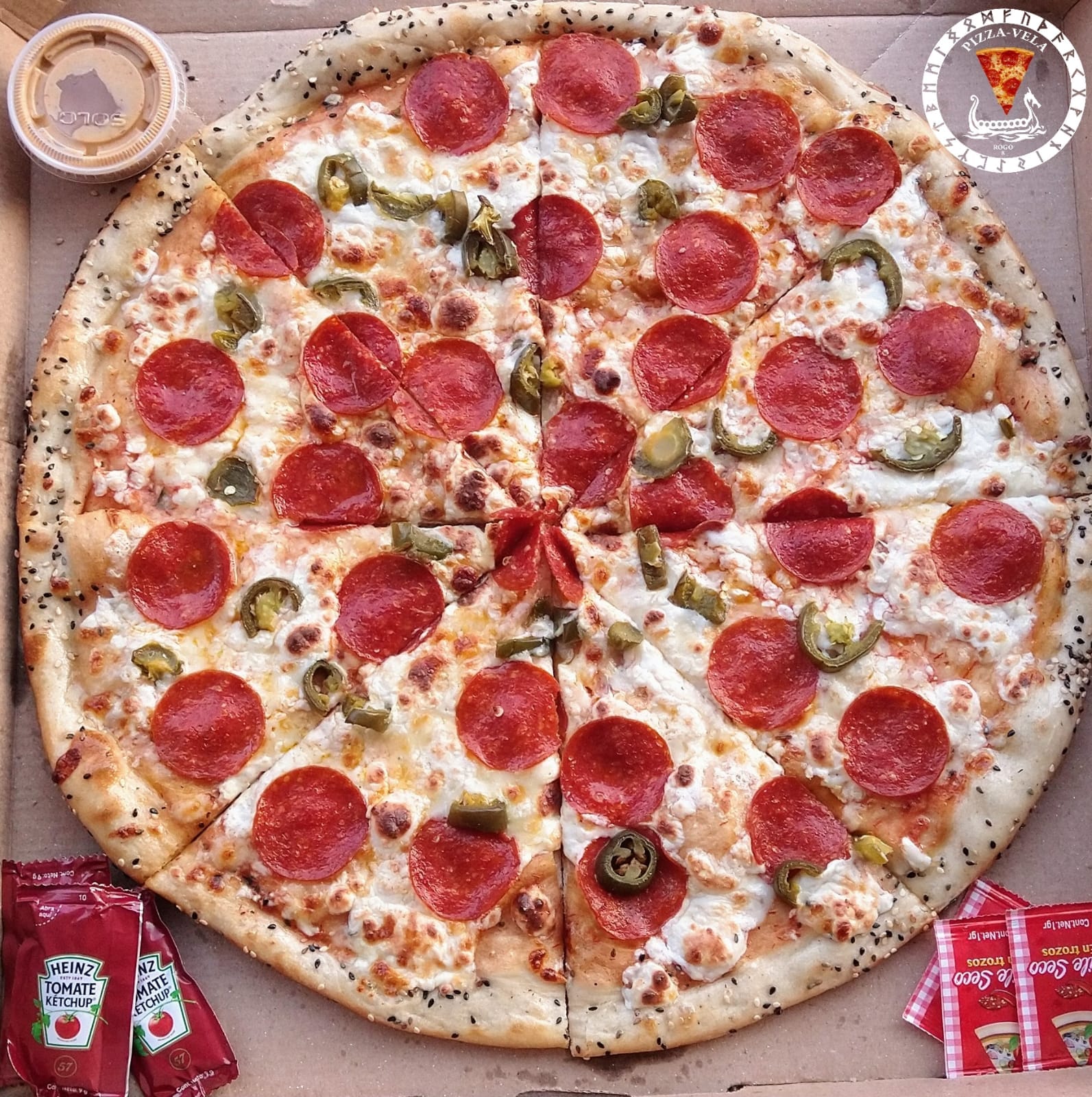 Pizza de Jalapeño y Pepperoni (30 Cm)