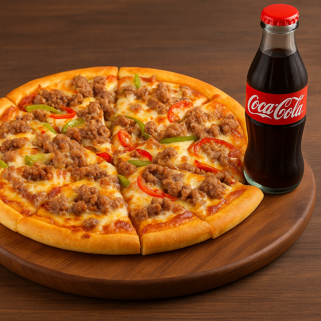 Combo Pizza 4 Porciones Barava + Cocacola 250ml