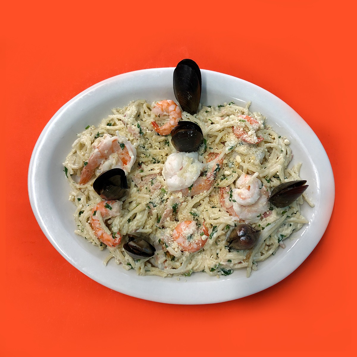 Fettuccine c/camarón enchilpayado
