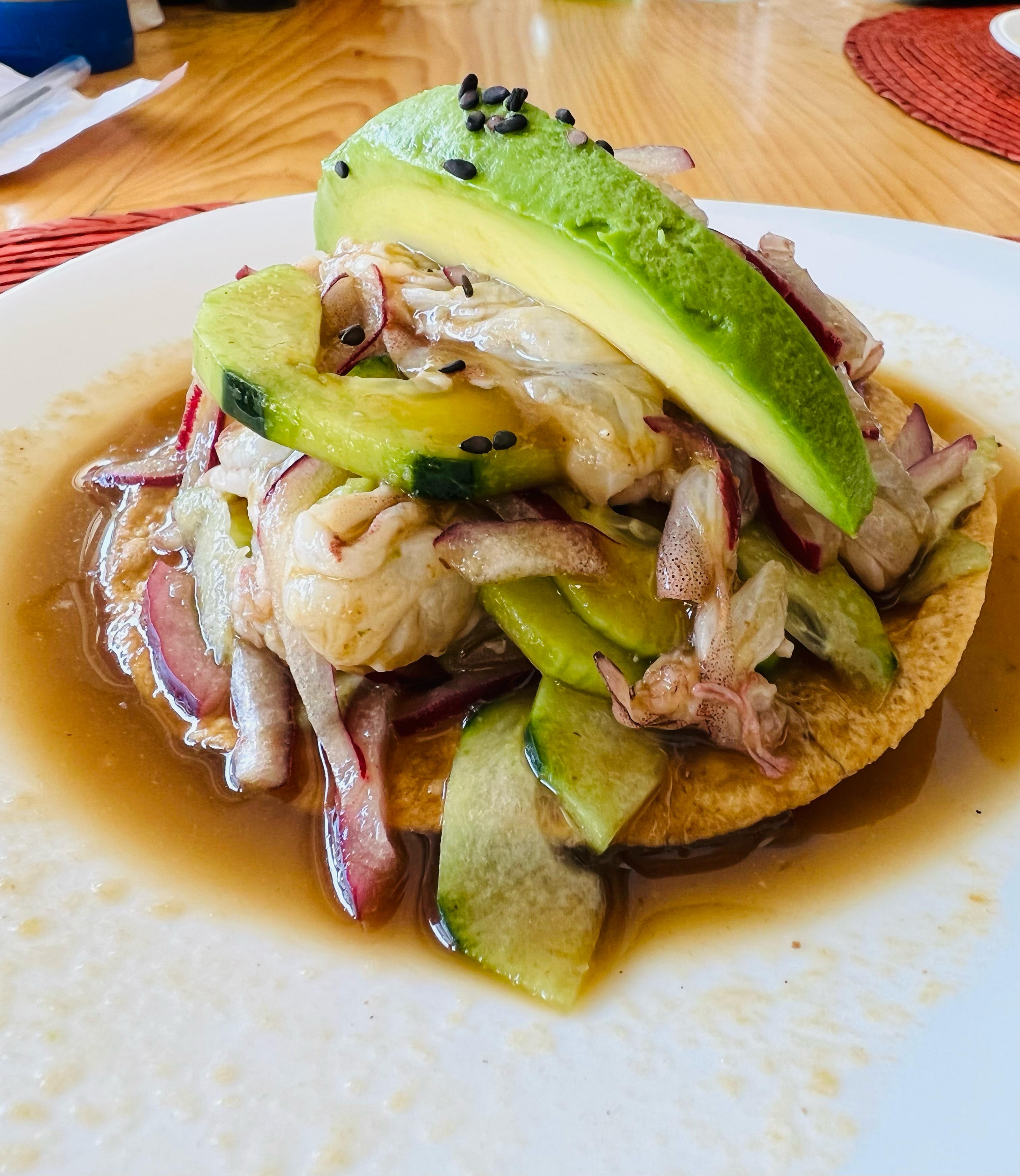 Tostada de aguachile