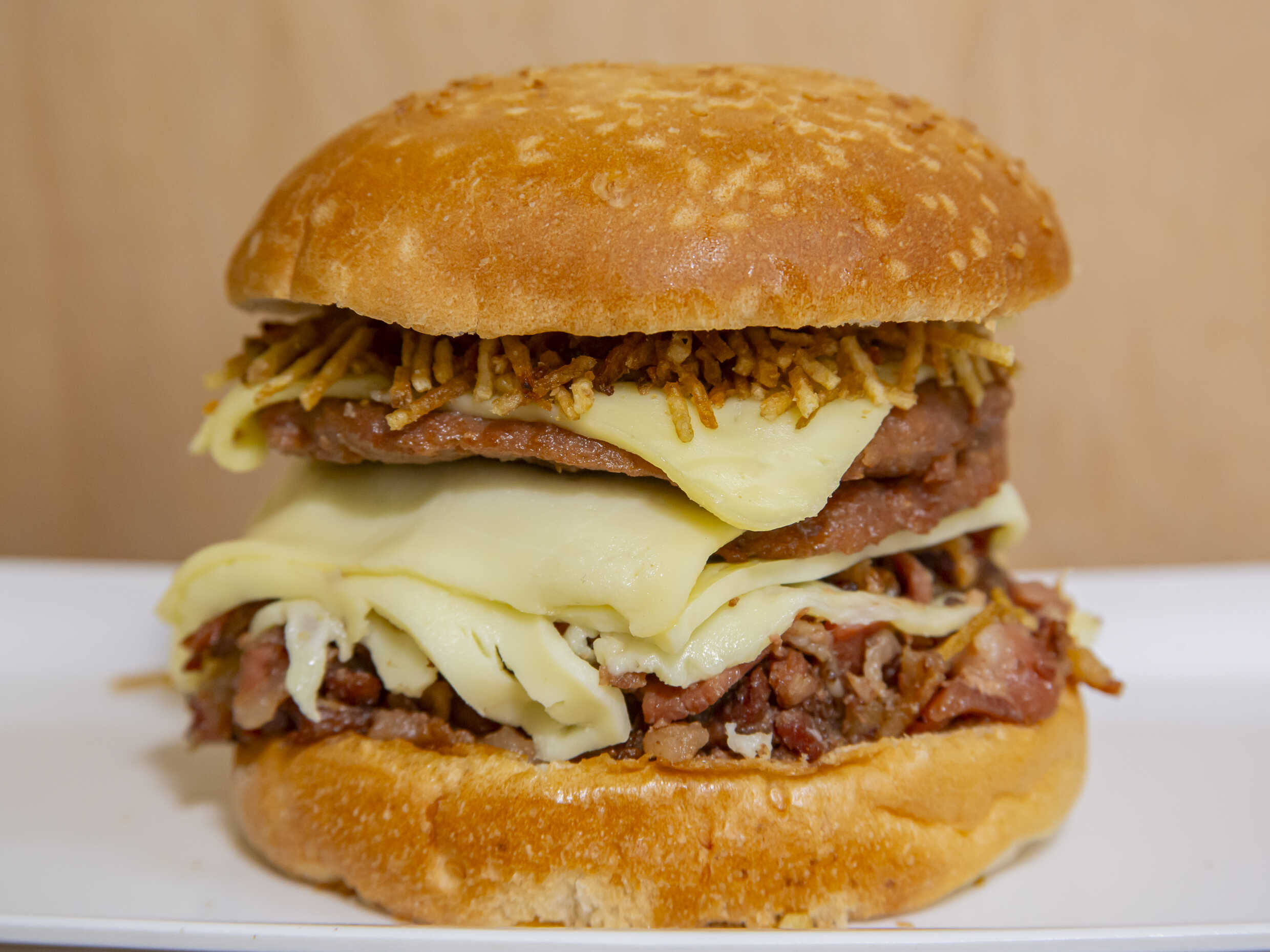 Hamburguesas Tres Quesos Tres Tocinetas