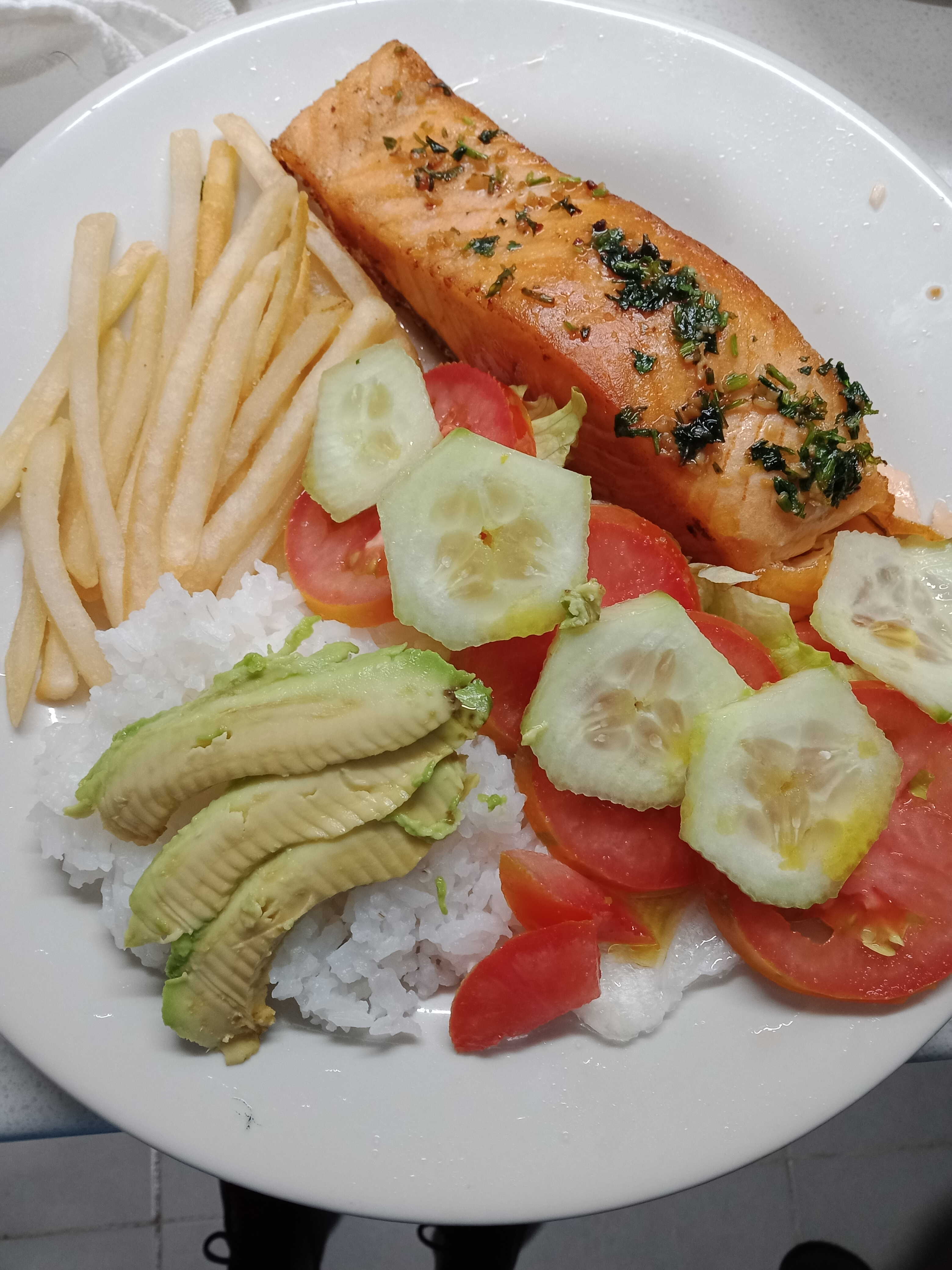 Salmon a la Mantequilla de Cilantro