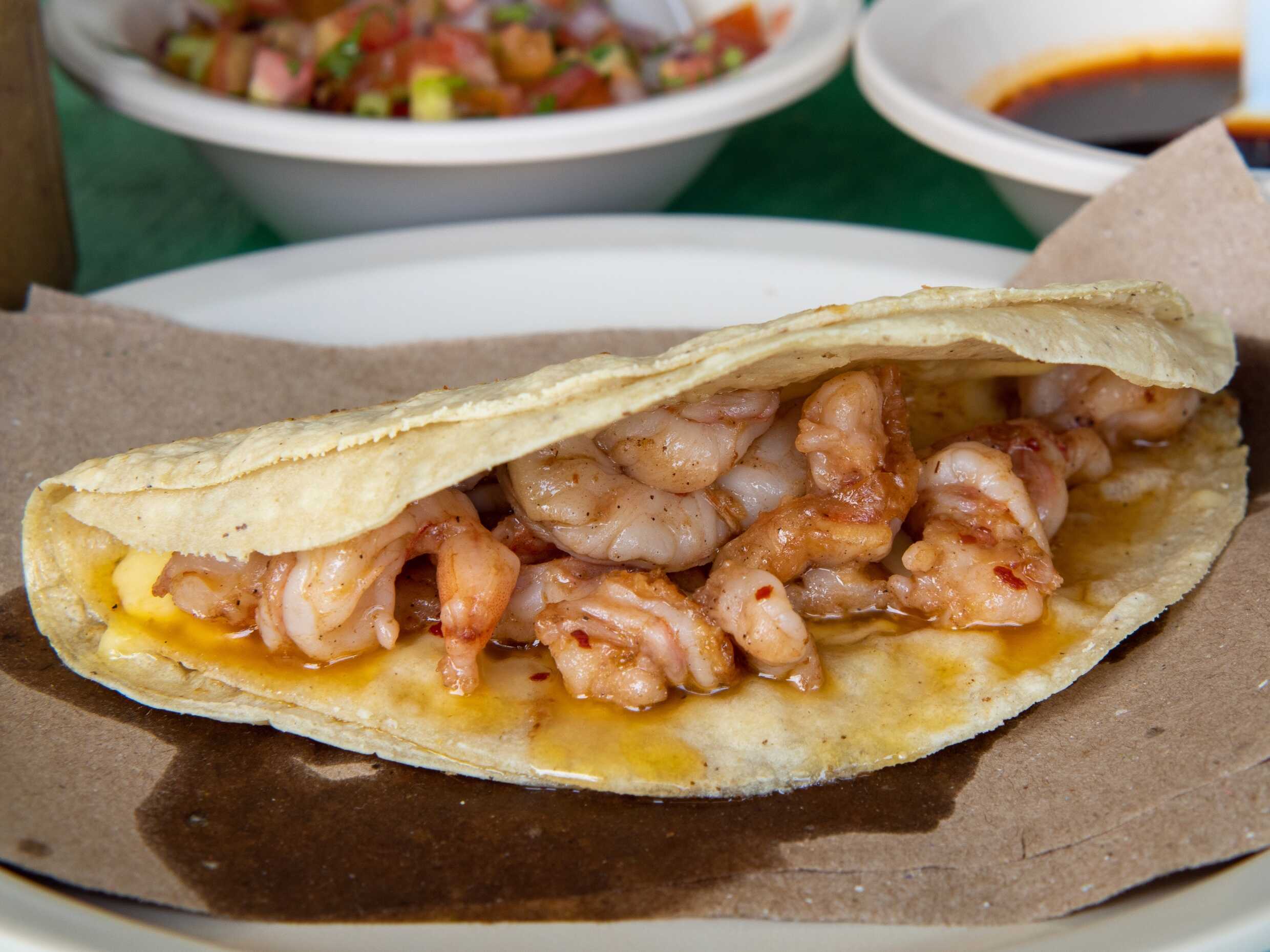 Tacos de Camarón Enchilado