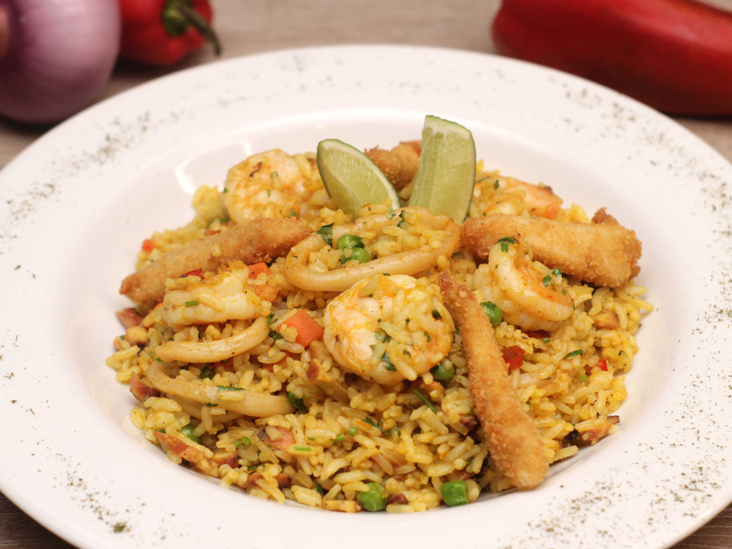 Arroz con Mariscos al Estilo Peruano