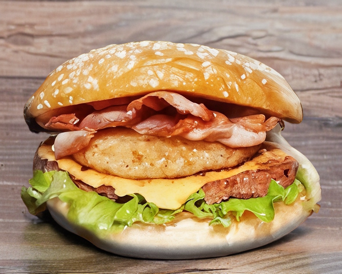 Hamburguesa Hawaiana Con Papas
