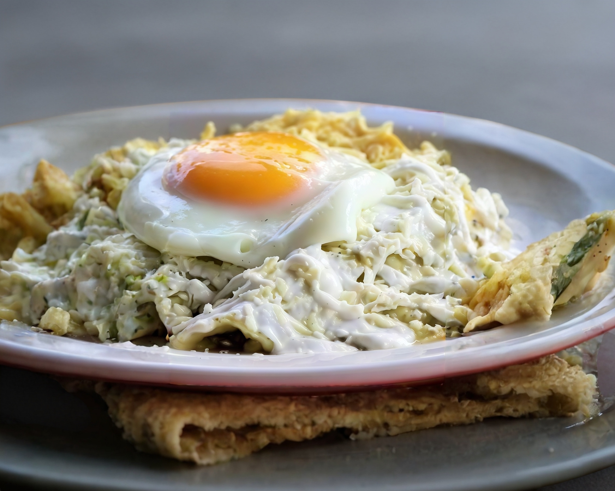 Chilaquiles  Verdes con Huevo Estrellado