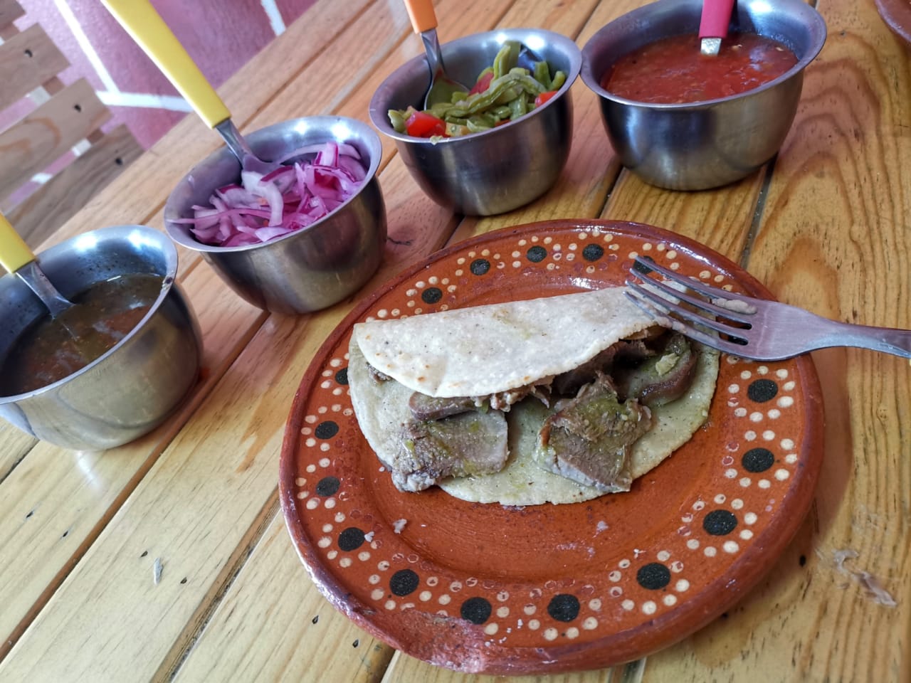 Taco de Lengua en Salsa Verde