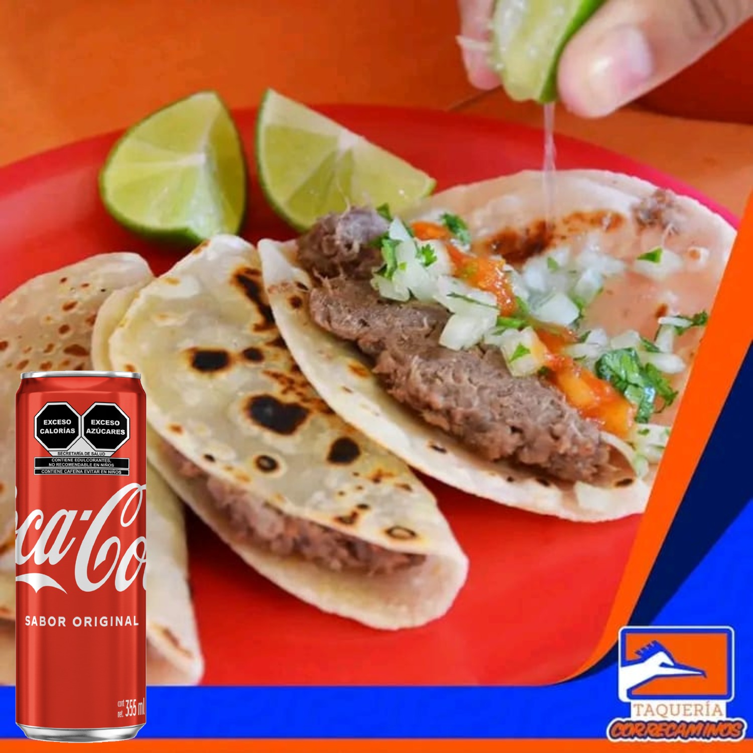 Combo-Coca Cola+Tacos de Maí-Hari+Coca Cola 355 ml
