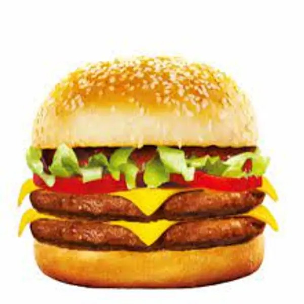 Pão hamburguer, alface, maionese, tomate, 2 carnes de hamburguer, queijo cheddar, bacon e molho especial.