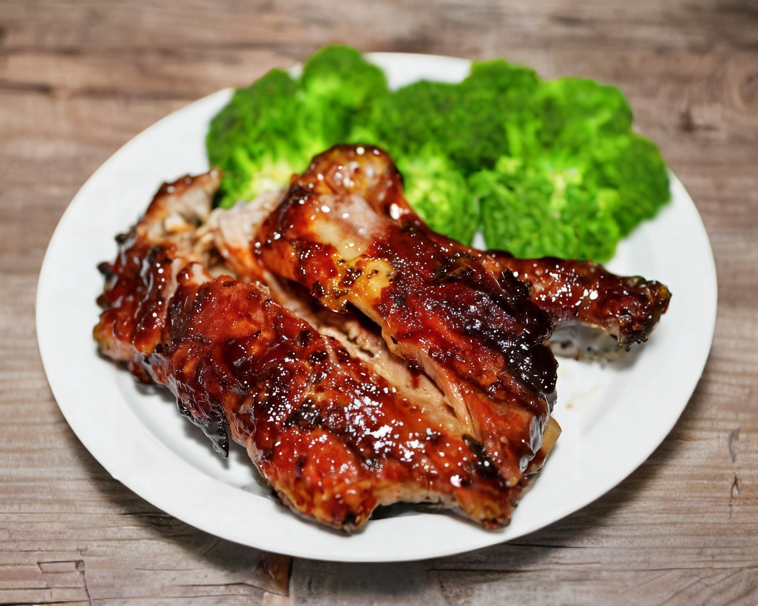 Costillas Mango Habanero CON PAPAS