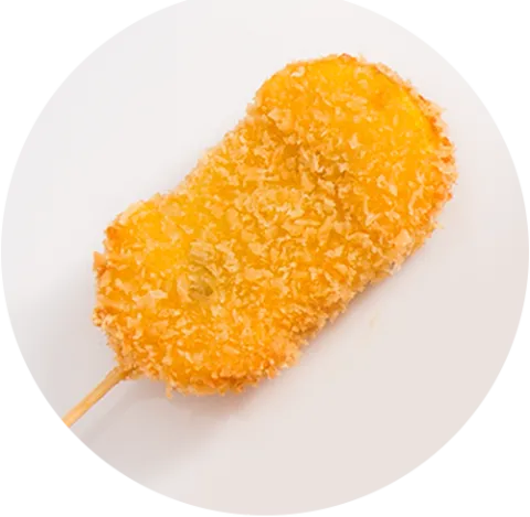 Kushiage de Plátano con Queso Pieza