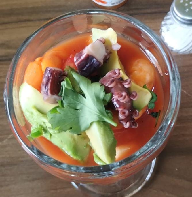 Coctel Chico de Camarón o Pulpo