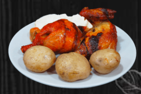 Medio Pollo Asado al Carbón