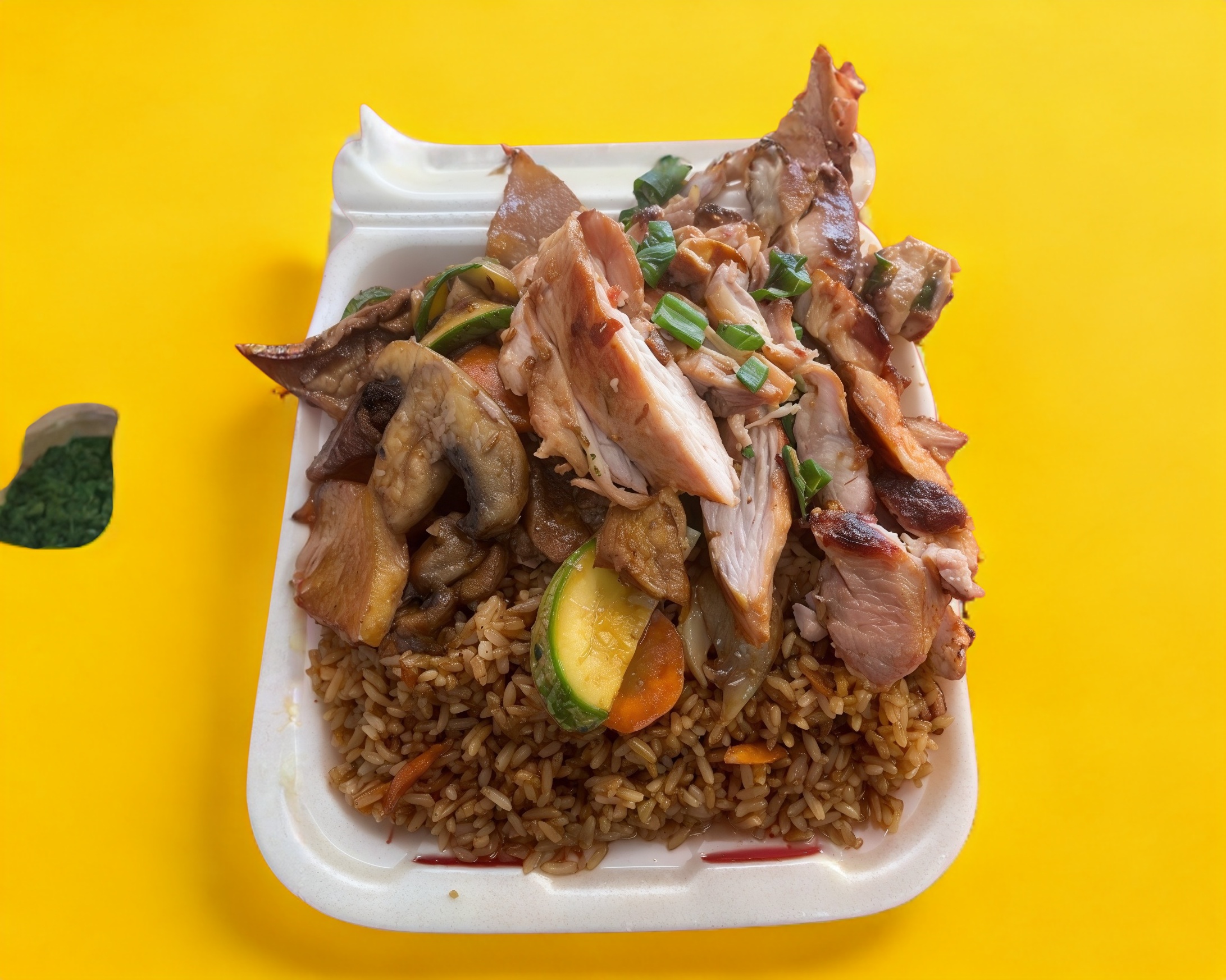 Plato Grande de 2 Guisos con Camarón y Complemento