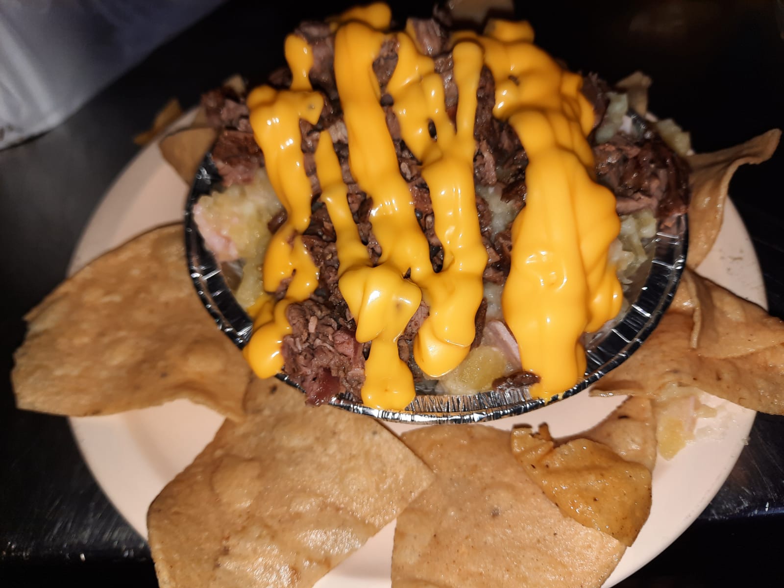 Papa Asada con Carne