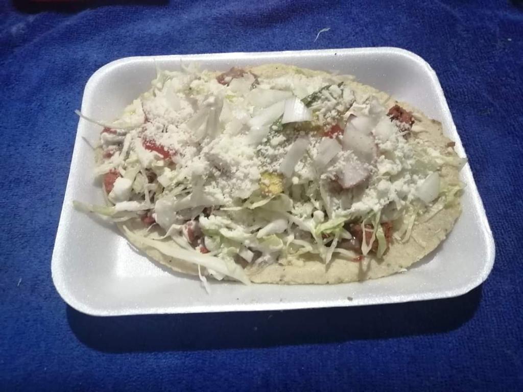 Huarache con carne 1 pieza